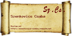 Szenkovics Csaba névjegykártya